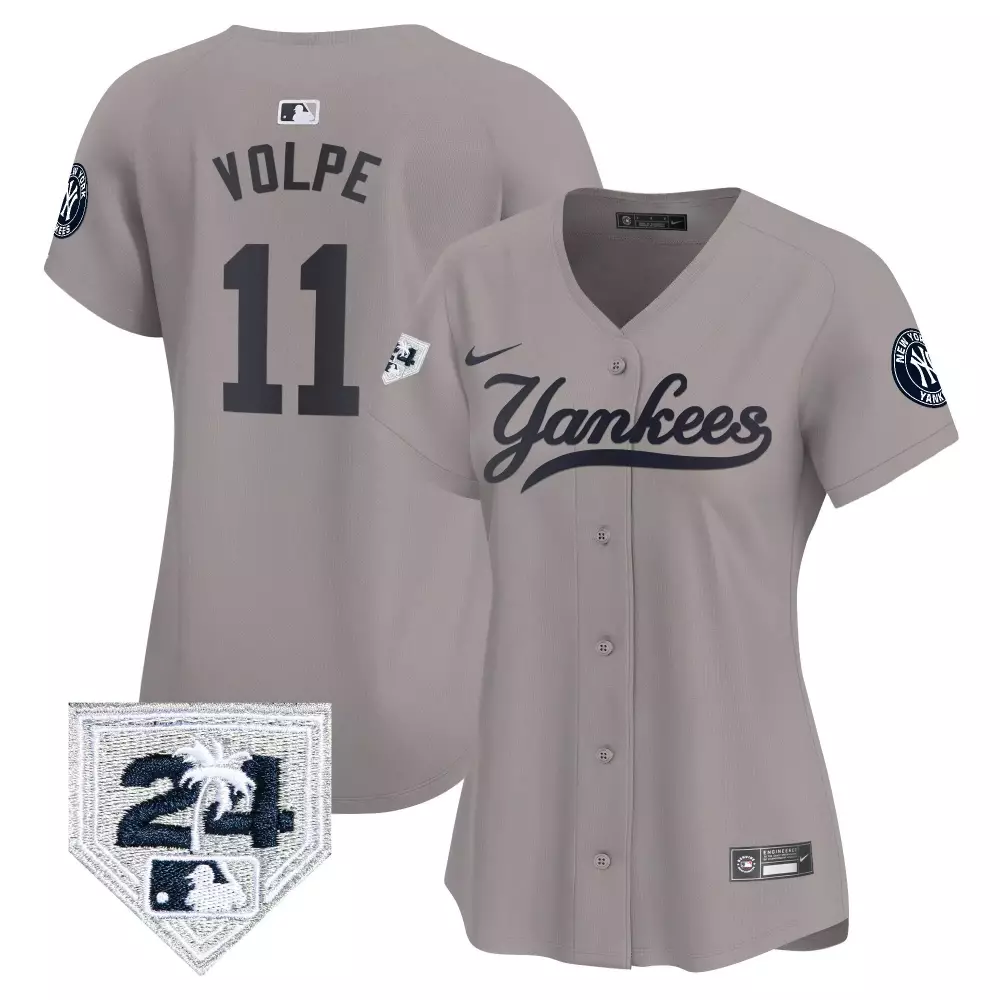 Anthony Volpe 11 Yankees Jersey Gray City Connect New York 2023 Women Alternate Custom Design