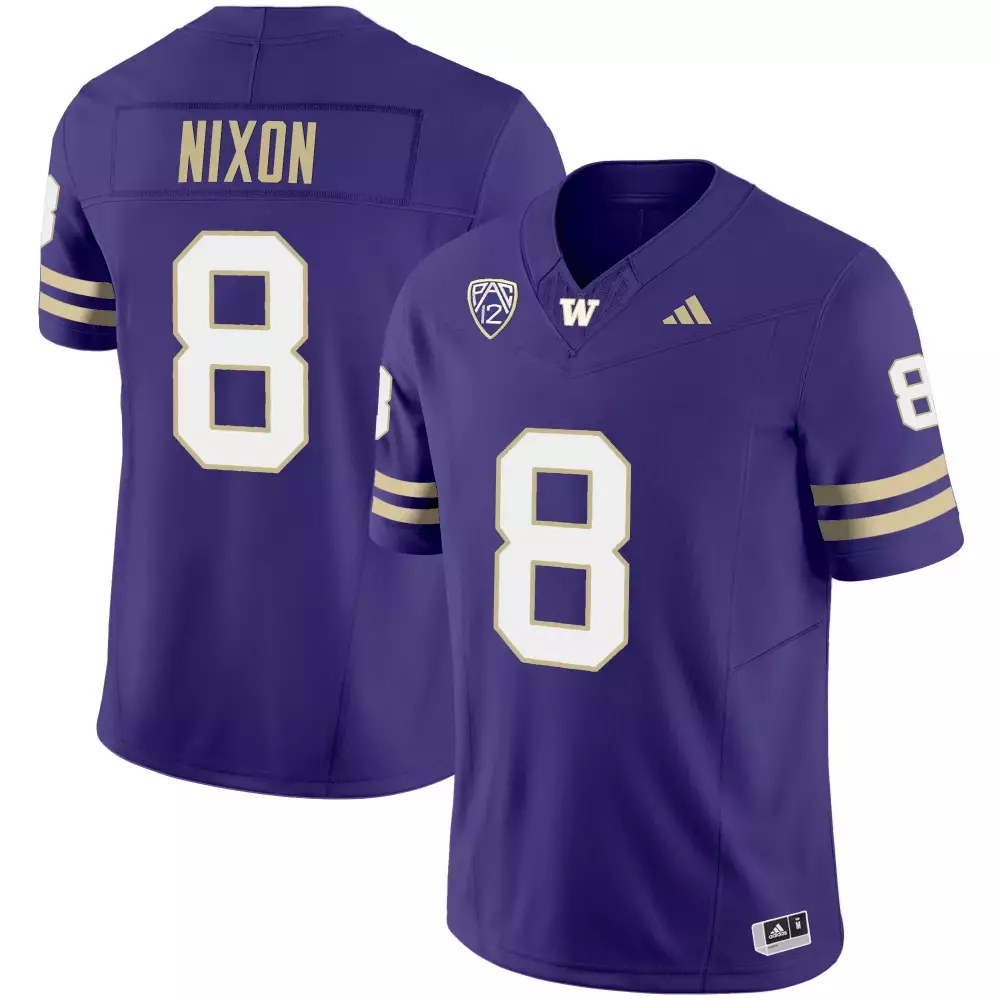 Will Nixon 8 Washington Huskies Jersey Purple Men Gold White Vapor Limited v3 All