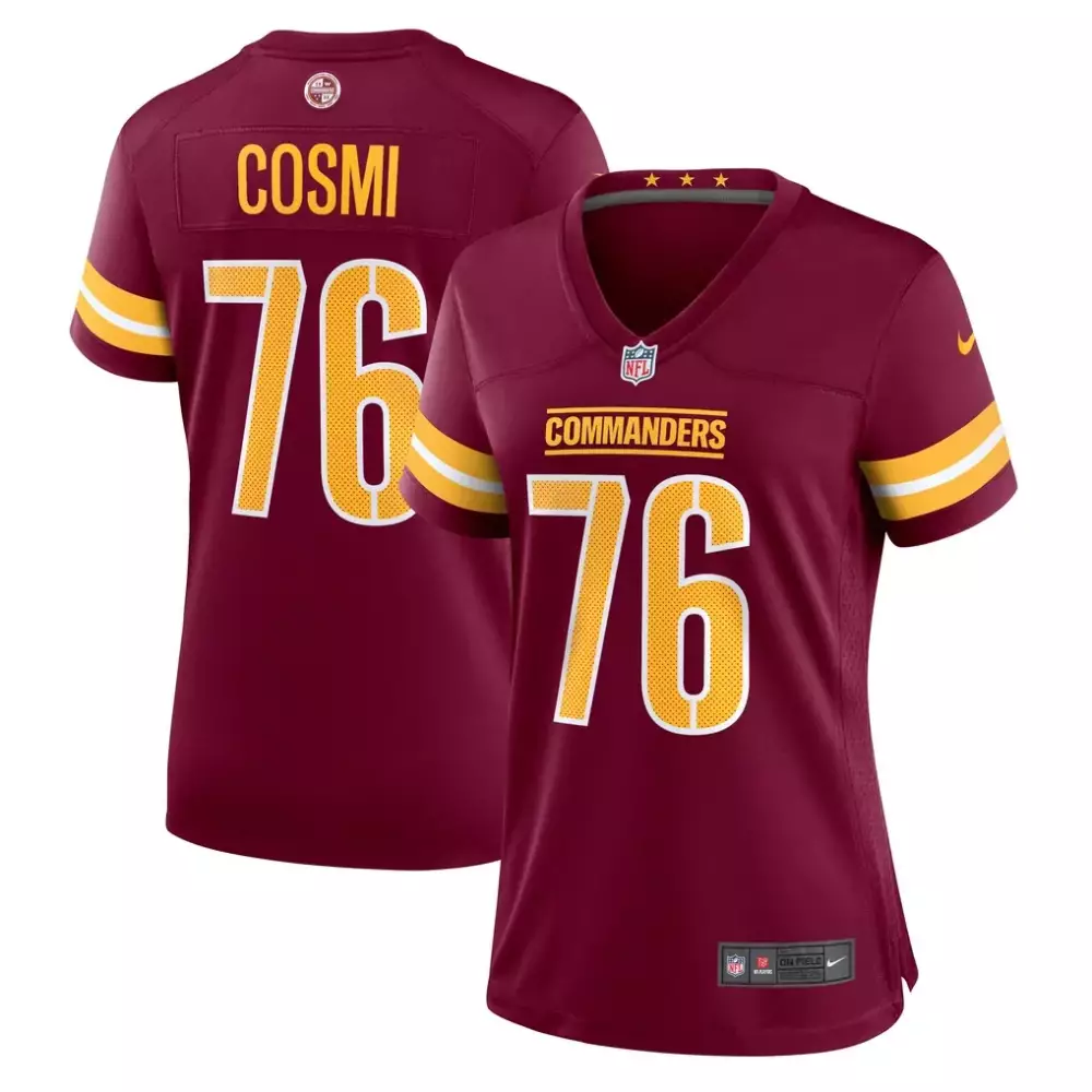 Sam Howell 76 Commanders Jersey Maroon Women Player Gold White Game