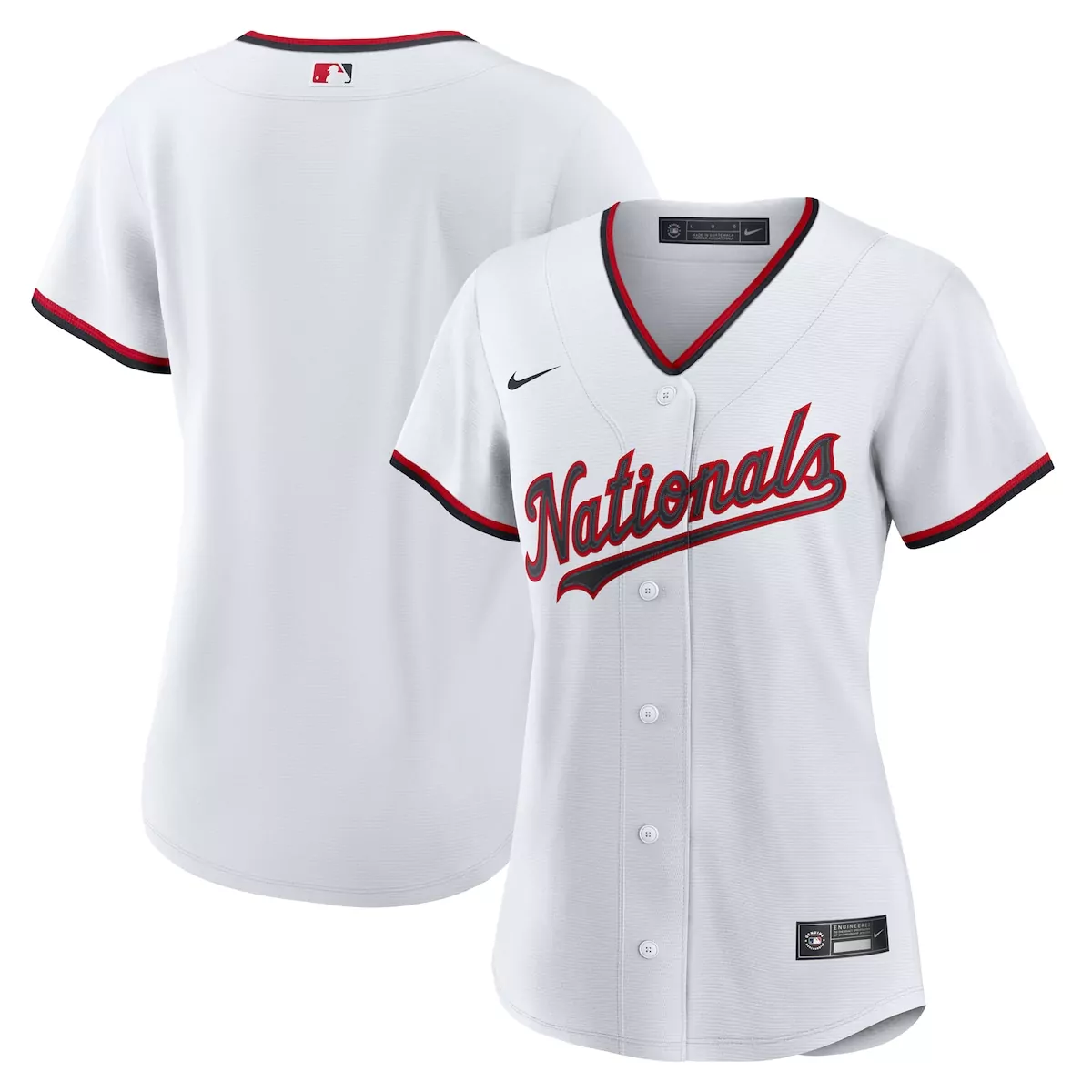 Washington Nationals Jersey White Women Red Black Home