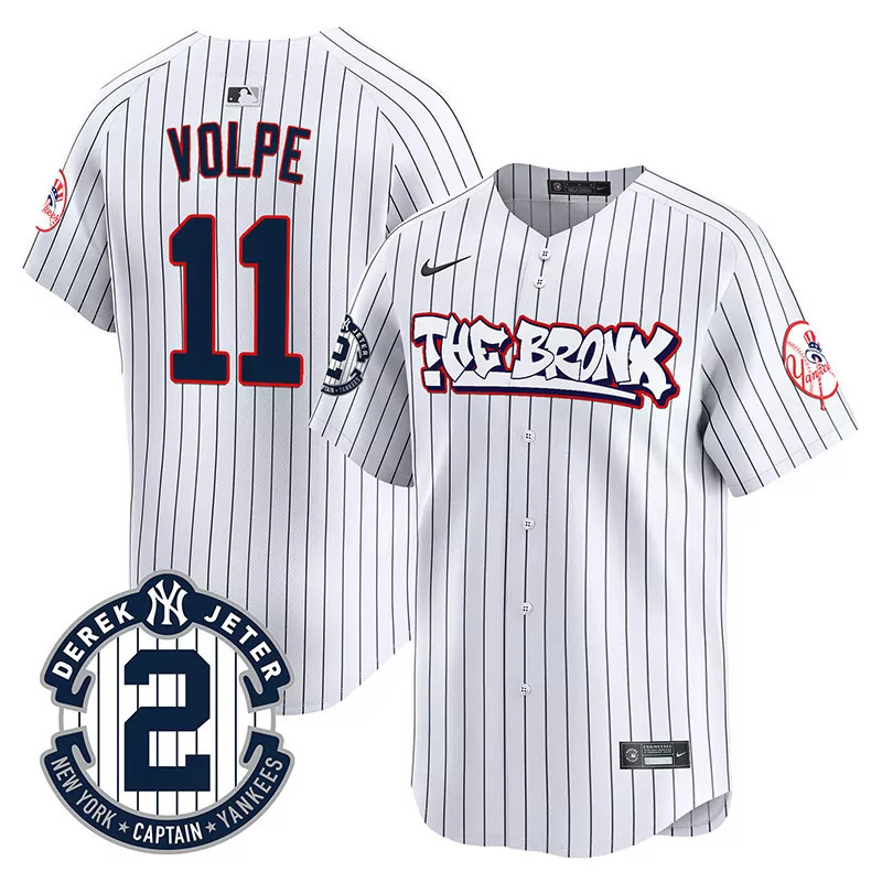 Anthony Volpe 11 New York Yankees Jersey White The Bronx Men Navy Blue Red Vapor