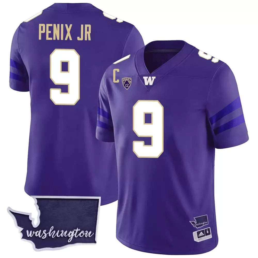 Michael Penix Jr. 9 Jersey Purple Washington Huskies Men Gold White Vapor All Stitched