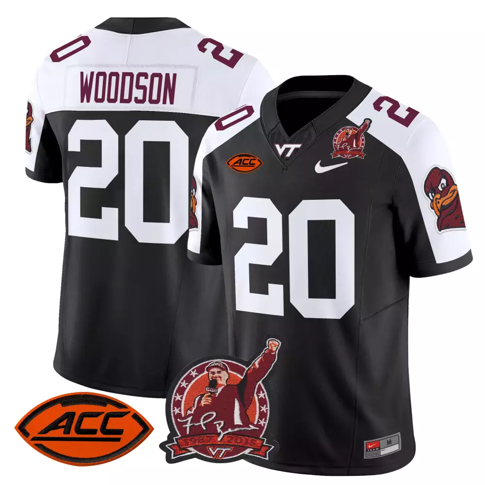 Woodson Hokies 20 Jersey Black Frank Beamer Retirement Virginia Tech Vt Football