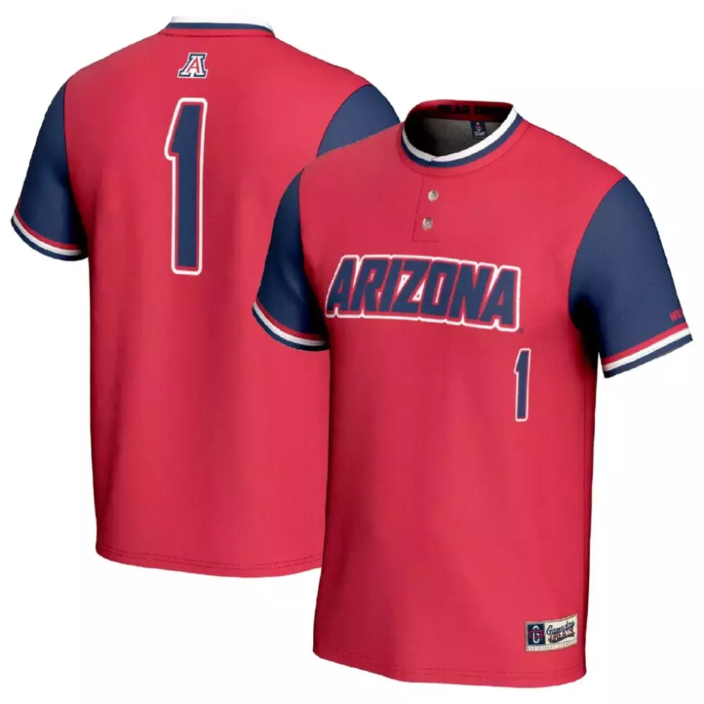 Arizona Wildcats 1 Jersey Red Navy Blue White Gameday Unisex Fashion