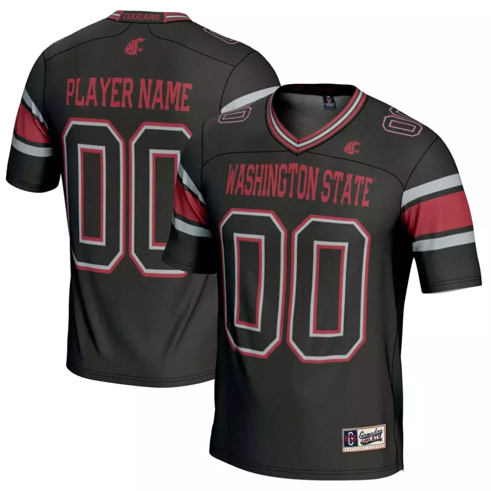 Washington State Cougars Jersey Black Men Red White Gameday