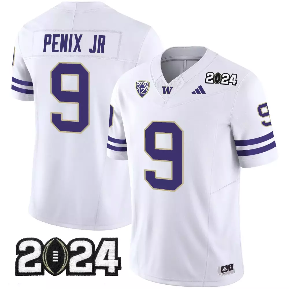 Michael Penix Jr. 9 Jersey White Washington Huskies Championship Men Purple Gold