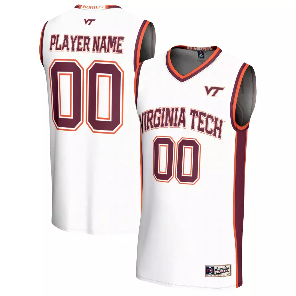Virginia Tech Hokies Jersey White Men Maroon Orange Gameday Unisex Fashion