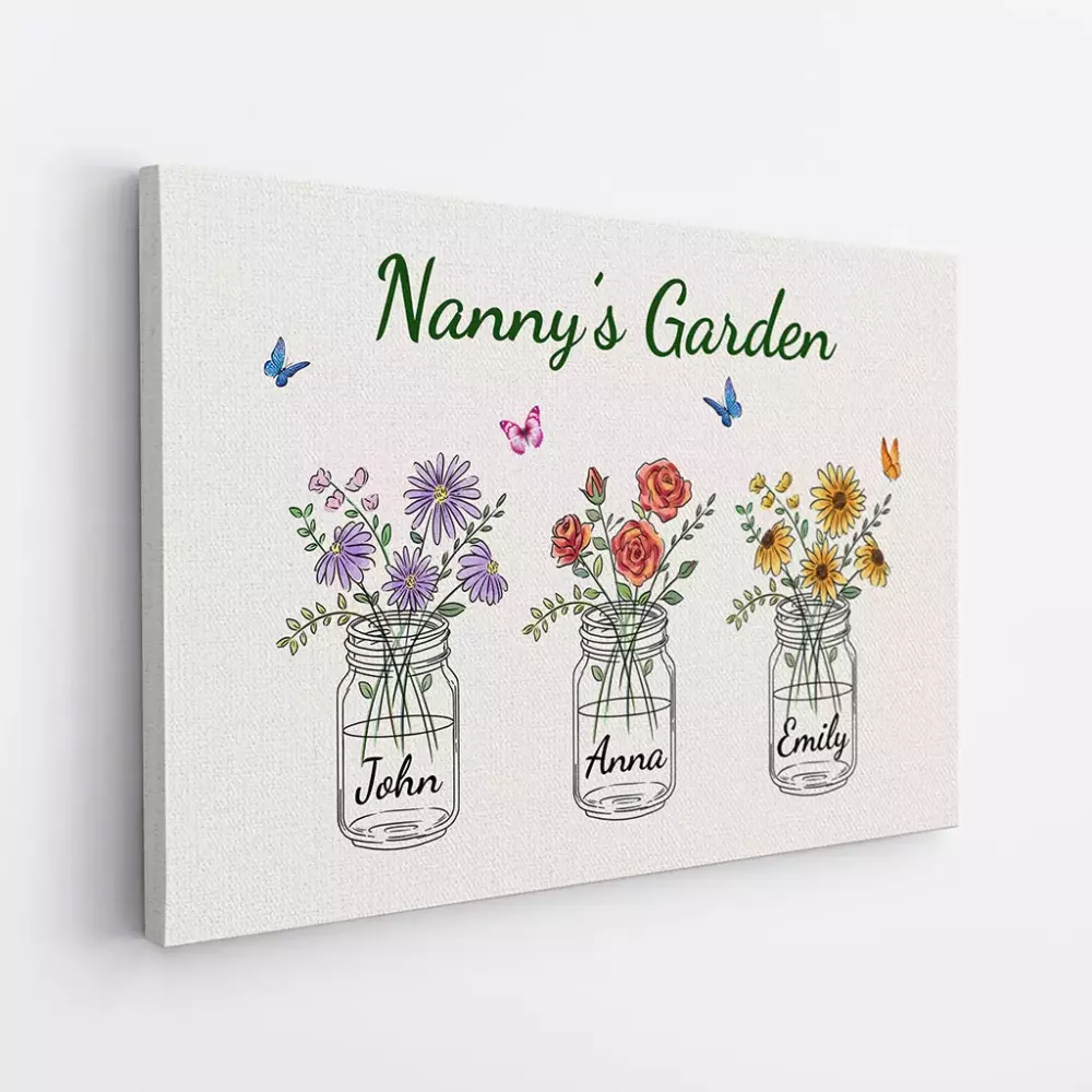 John Nanny's Garden Jersey White Floral Green