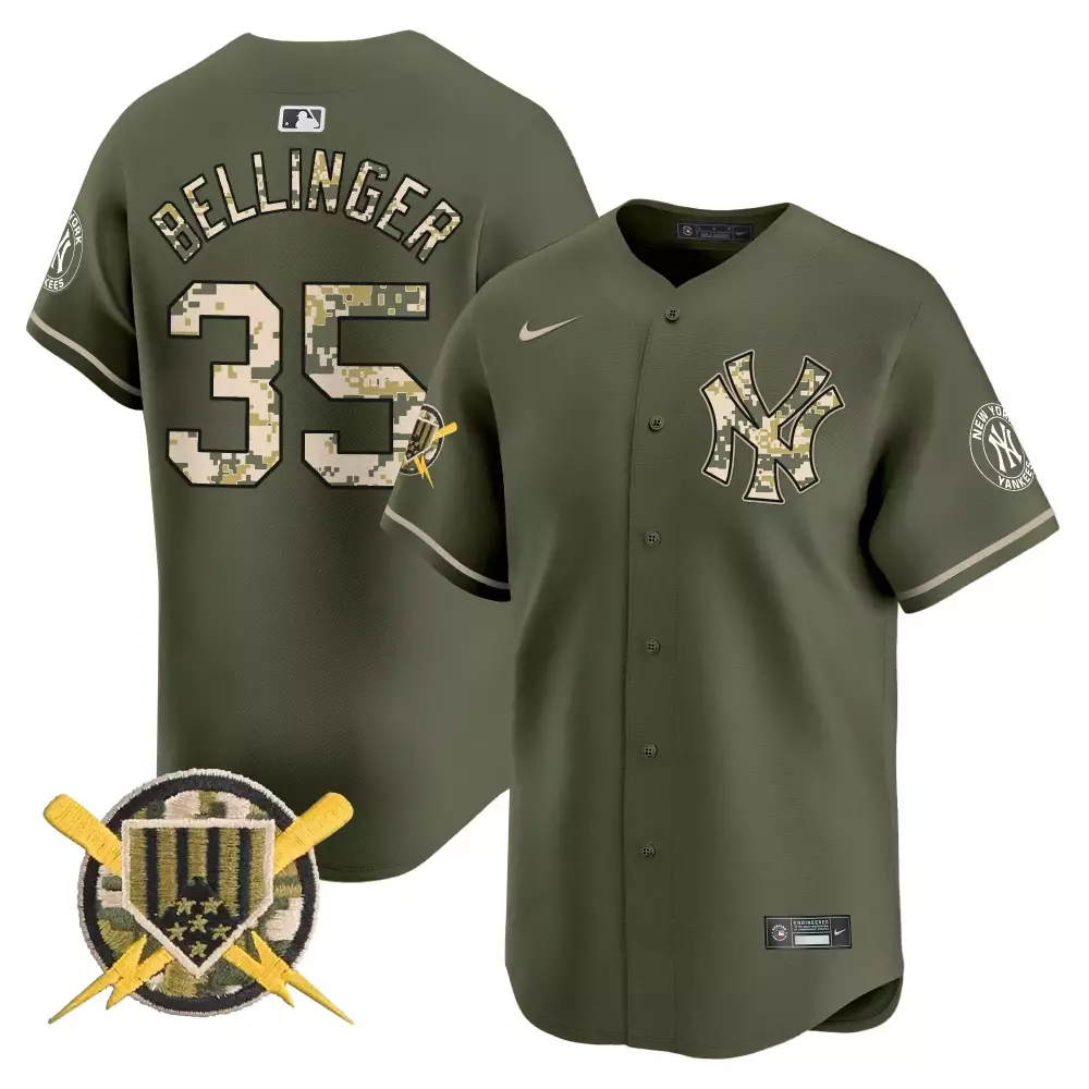 Cody Bellinger 35 Jersey Olive Green Armed Forces Day New York Yankees Men Custom Design