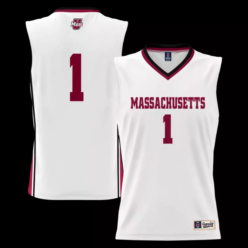 Massachusetts 1 Jersey White Maroon Black Gameday