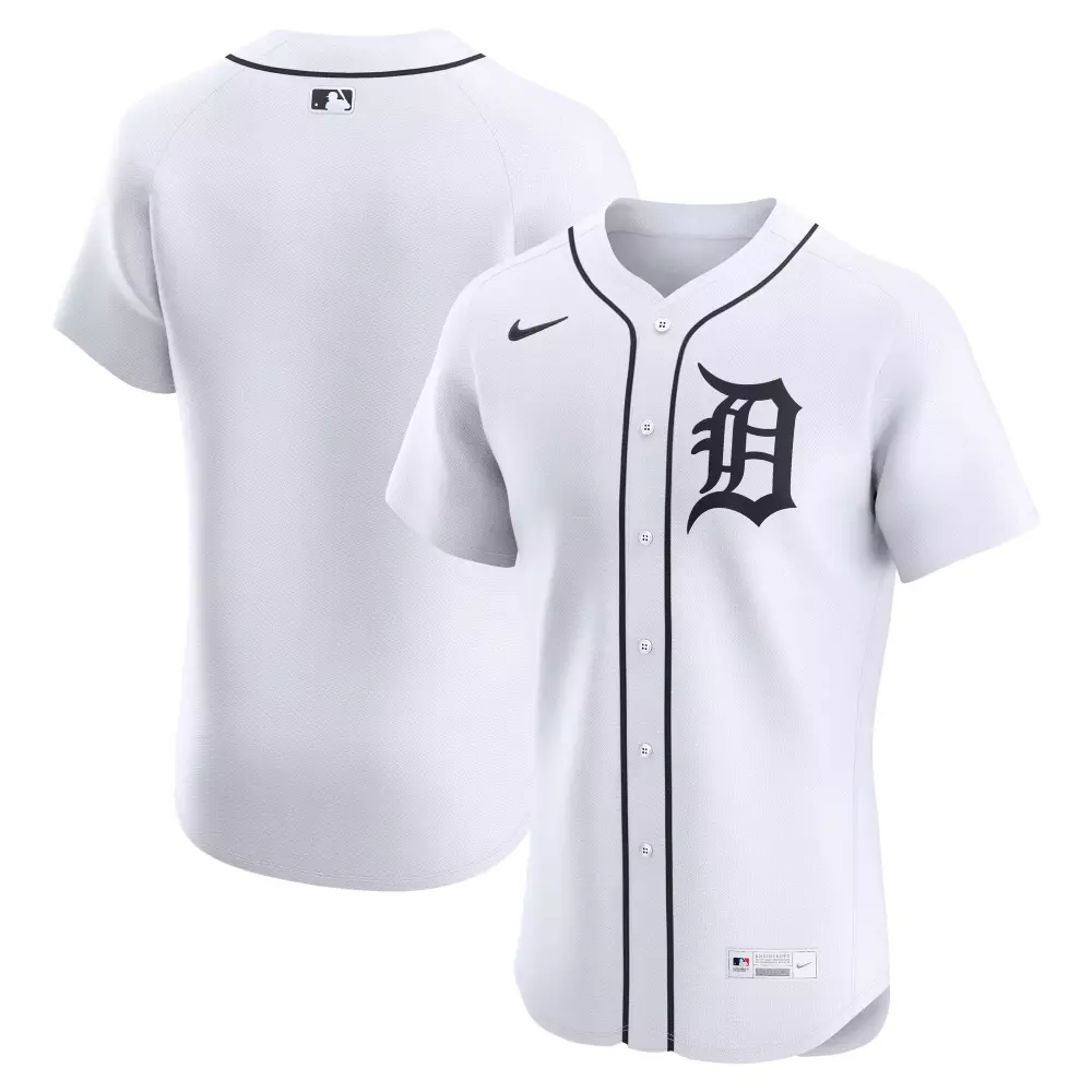 Detroit Tigers Jersey White Black Alternate Elite