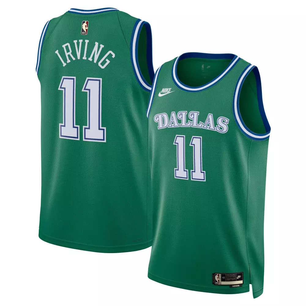 Kyrie Irving 11 Dallas Mavericks Jersey Green Men Replica White Blue Unisex Swingman