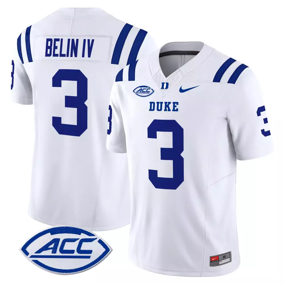 Bennett Iv 3 Duke Jersey White Men Blue All Stitched