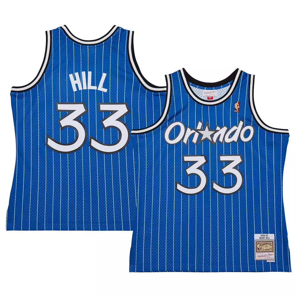 Grant Hill 33 Orlando Magic Jersey Blue Mitchell & Ness Hardwood Classics Men Replica