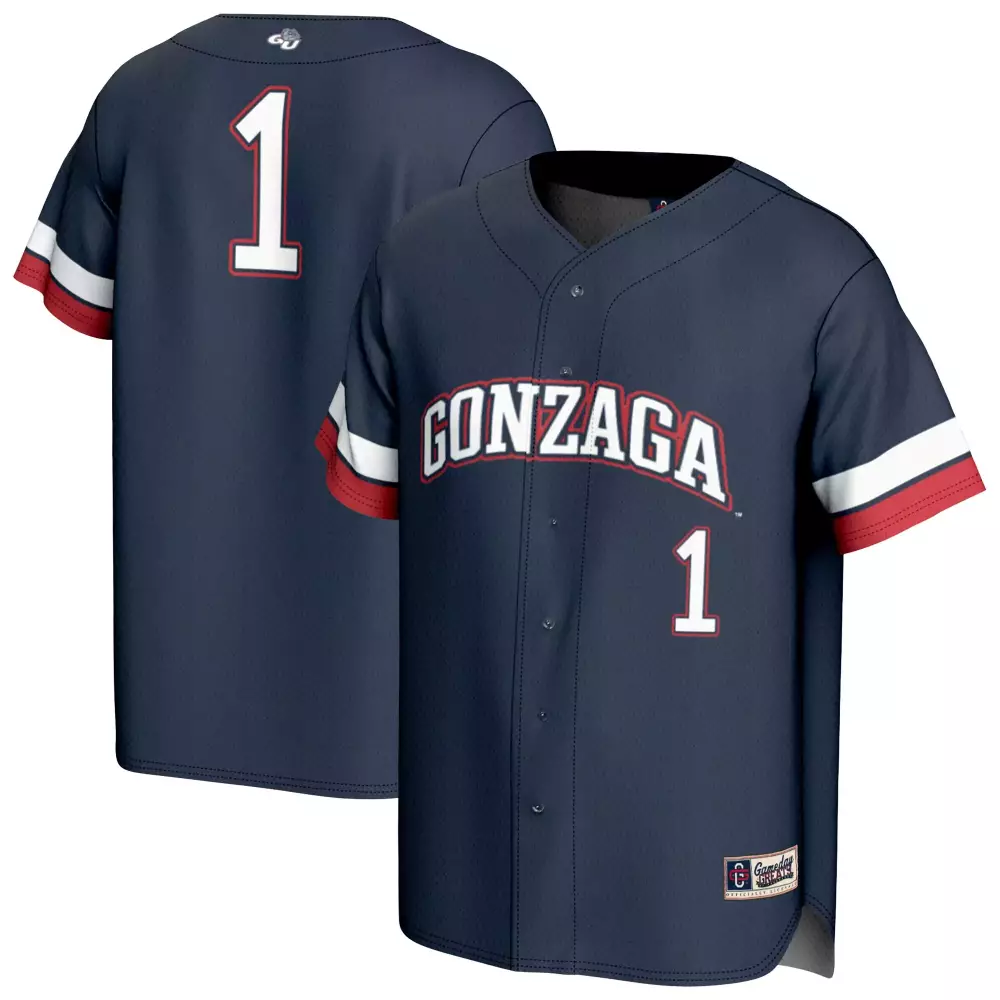 Gonzaga Bulldogs 1 Jersey Navy Men White Red All Stitched Vapor