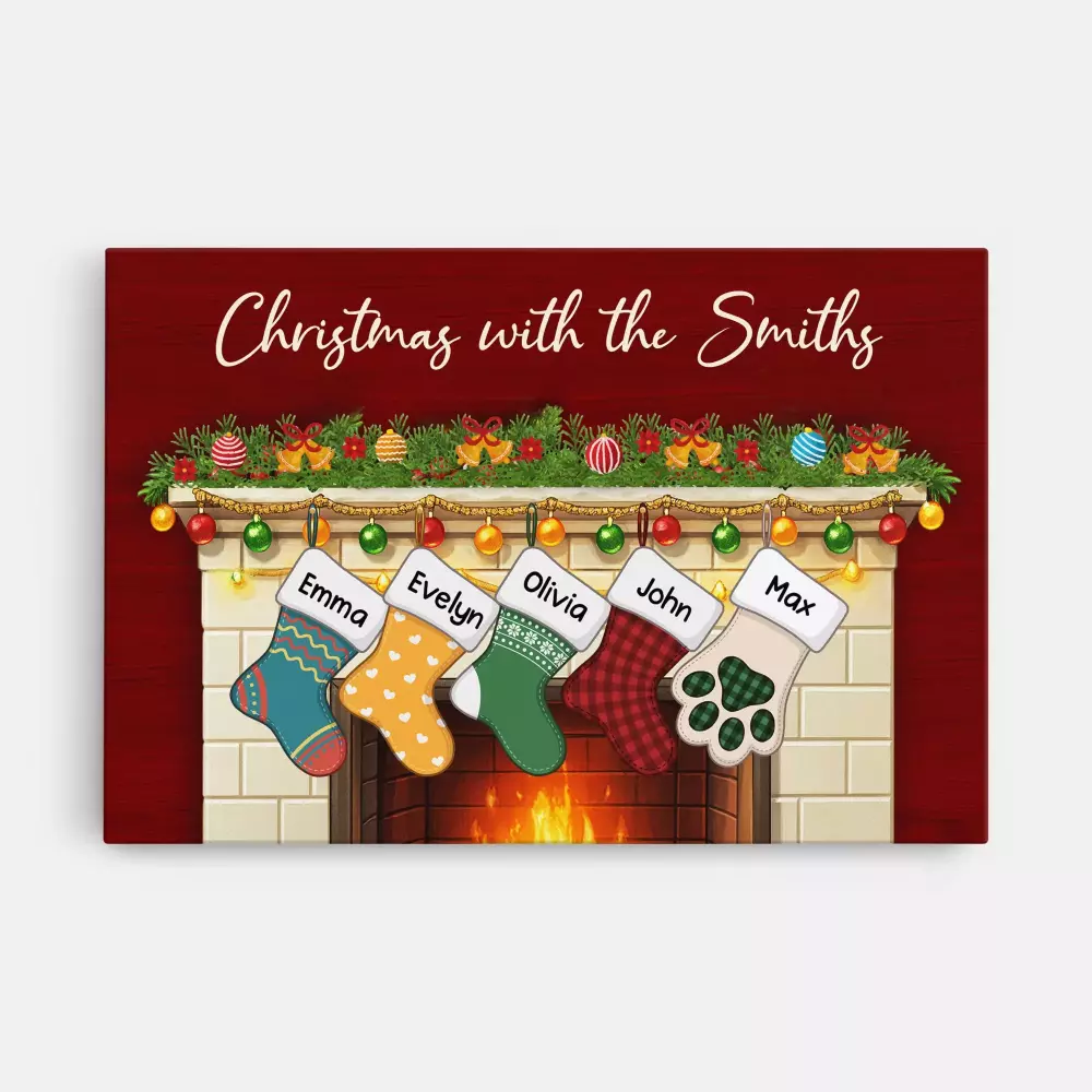 Max Smiths Jersey White Christmas Stocking Green Black Red Yellow Blue