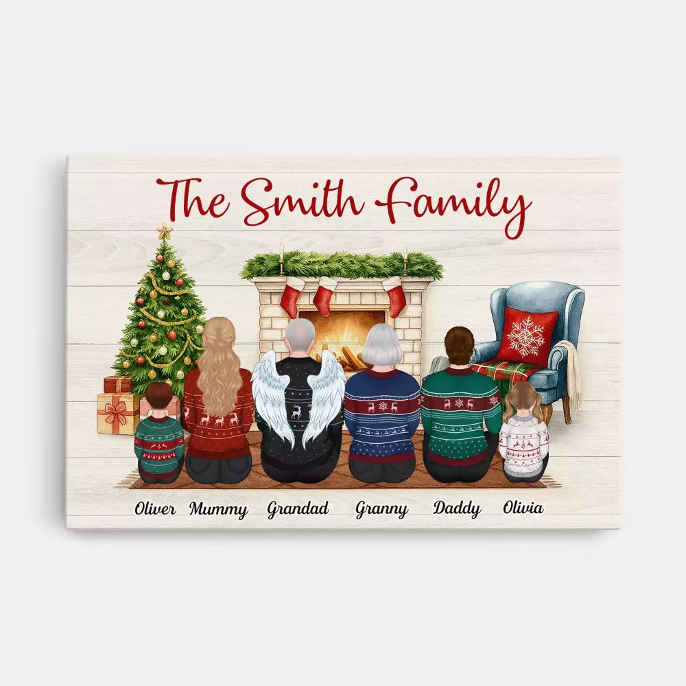 Personalised Family Smith Jersey Red Christmas Sweater Green Black White