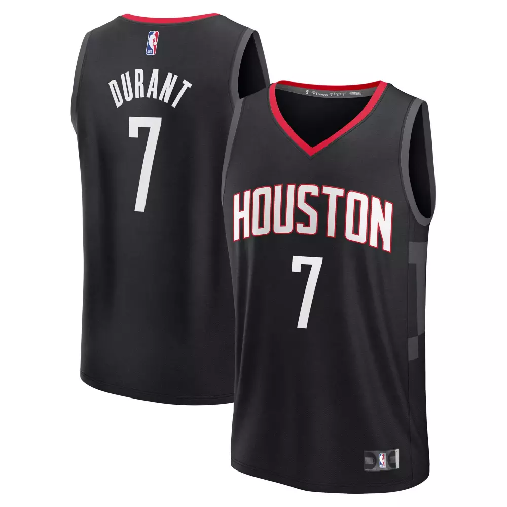 Kevin Durant 7 Houston Rockets Jersey Black Men White Red Replica