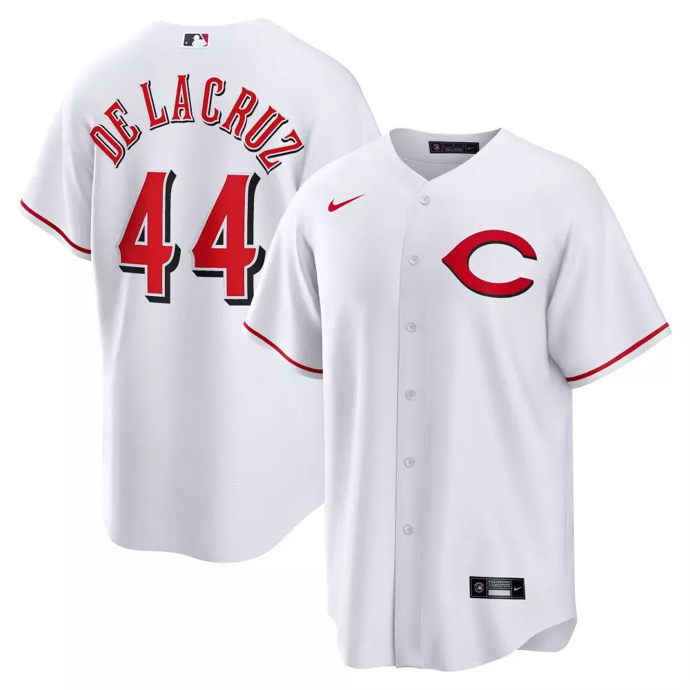 Elly De 44 Cincinnati Reds Jersey White Men Red Alternate Replica