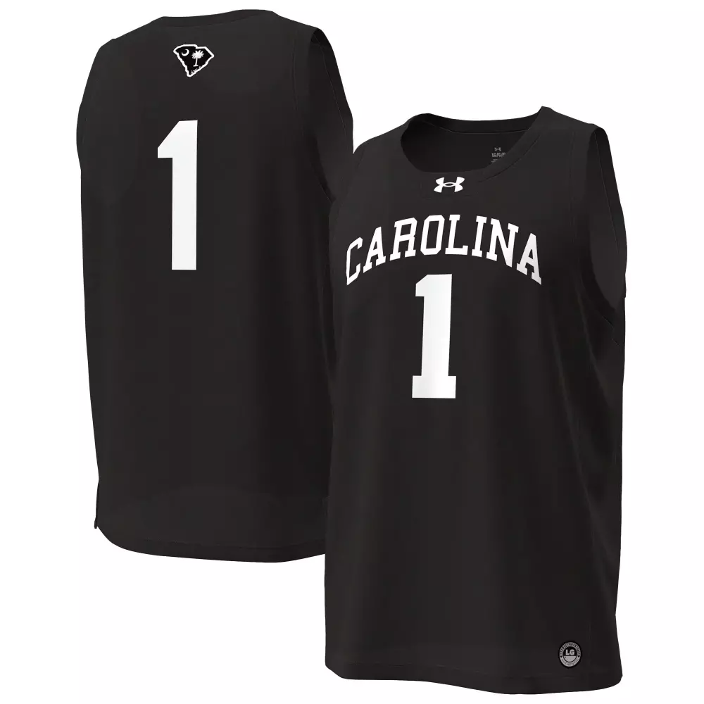 Unidentified 1 Jersey Black South Carolina Gamecocks Men White Replica