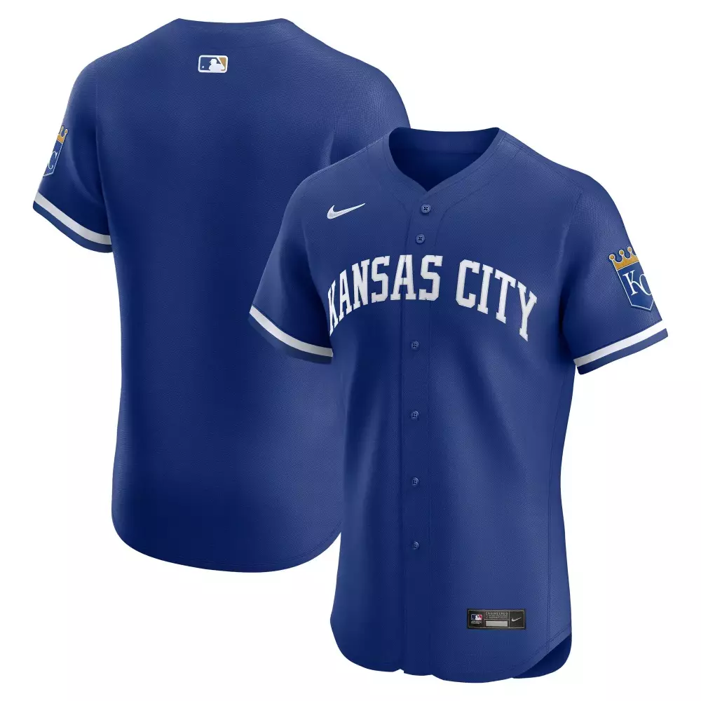 Kansas City Royals Jersey Royal Blue Connect Men Split Design White Alternate Elite