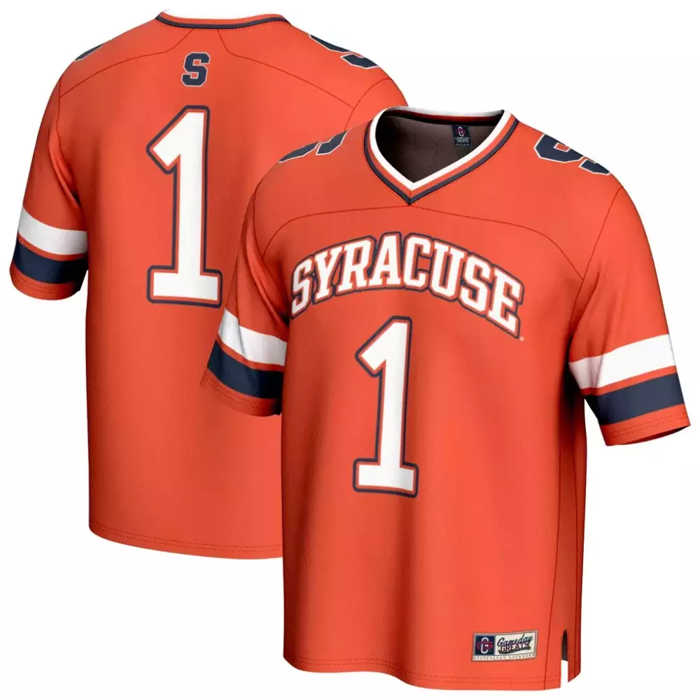 Custom Syracuse 1 Jersey Orange Lacrosse Navy White Gameday Fashion