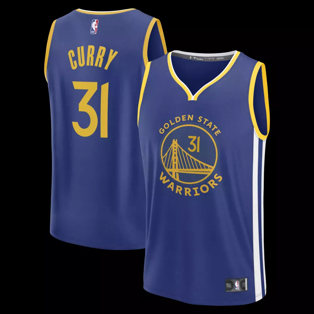 Seth Curry 31 Jersey Blue Golden State Warriors Men Yellow White Replica Icon