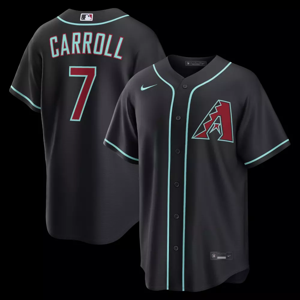 Corbin Carroll 7 Jersey Black Arizona Diamondbacks Men Maroon Teal Replica
