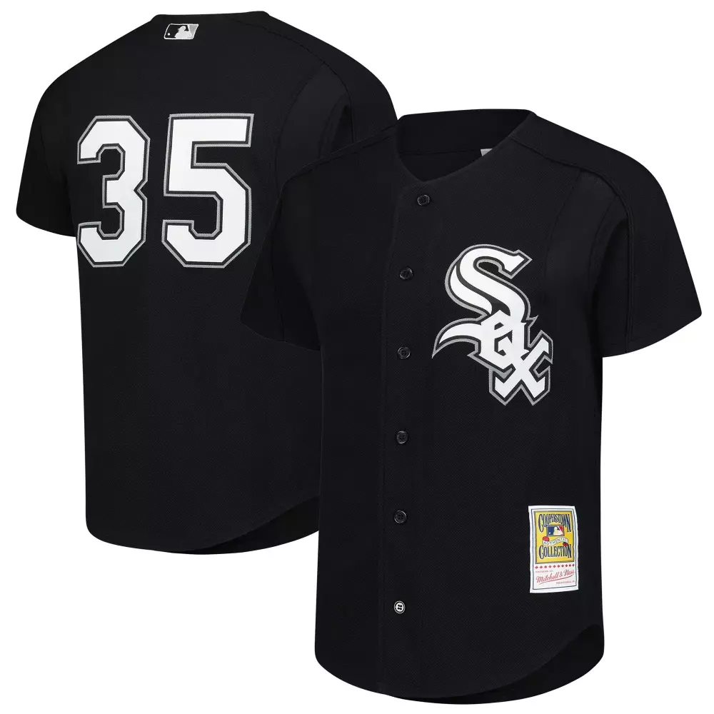 Tim Anderson 35 Chicago White Sox Jersey Black Cooperstown Collection Mitchell Ness