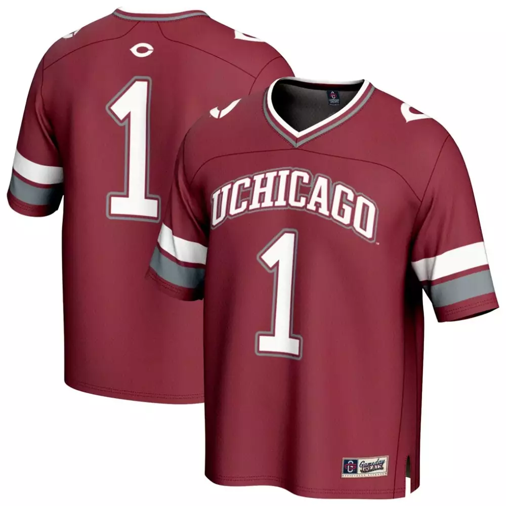 Uchicago 1 University Of Chicago Jersey Maroon White Grey Gameday Fashion