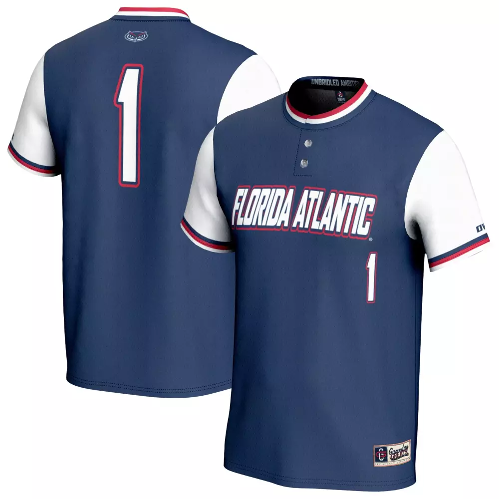 Florida Atlantic 1 Jersey Navy Men White Red Gameday Unisex Fashion