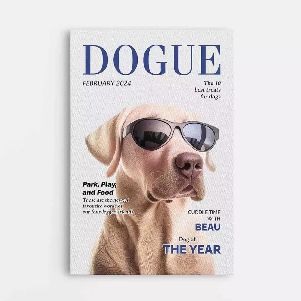 Beau Dogue Jersey Blue Magazine Cover White
