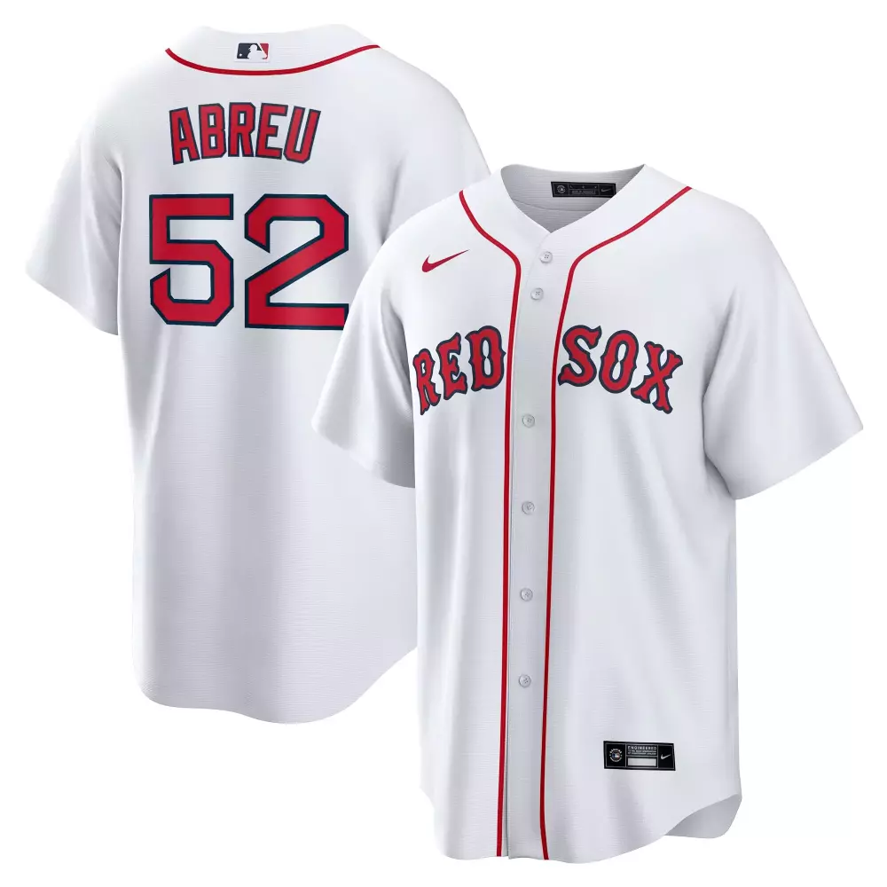 Wilyer Abreu 52 Boston Red Sox Jersey White Men Replica Navy Home