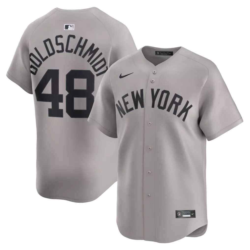 Paul Goldschmidt 48 Jersey Gray New York Yankees Men Black Limited