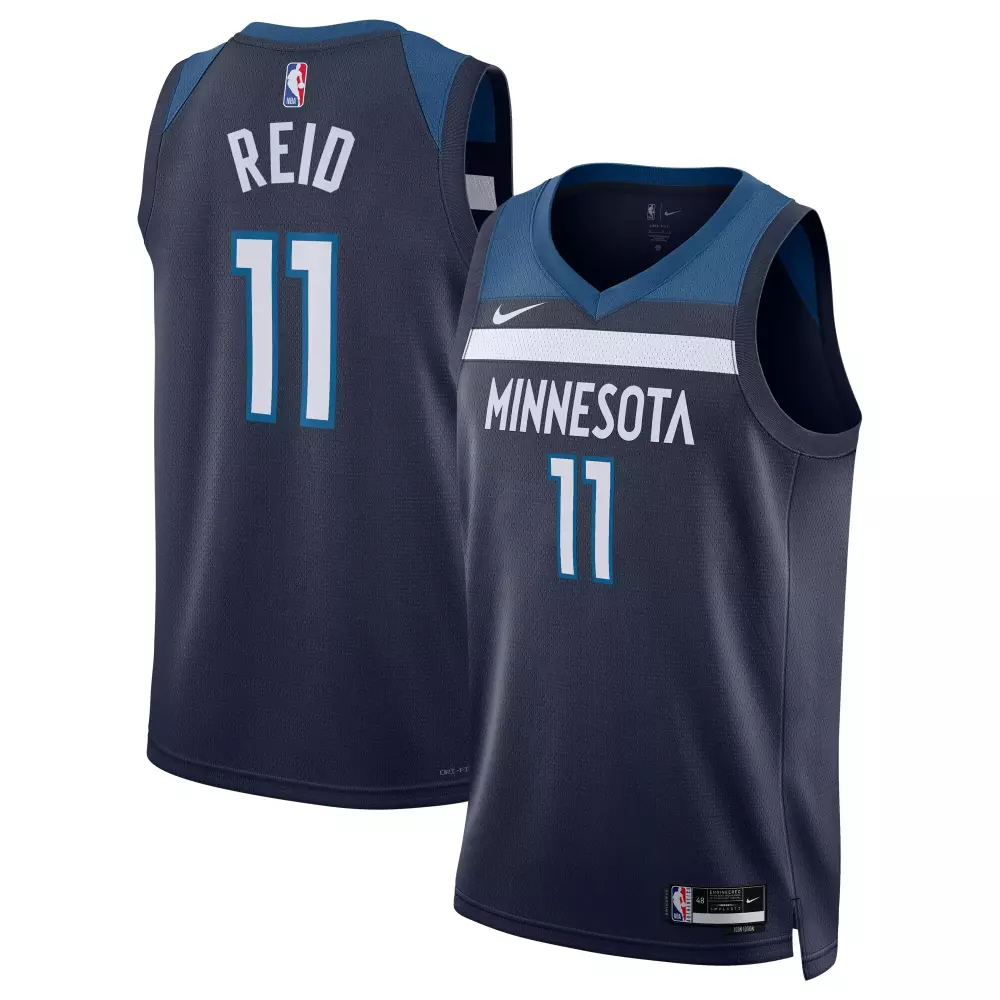 Naz Reid 11 Jersey Navy Blue Minnesota Timberwolves Men Teal White Unisex Swingman