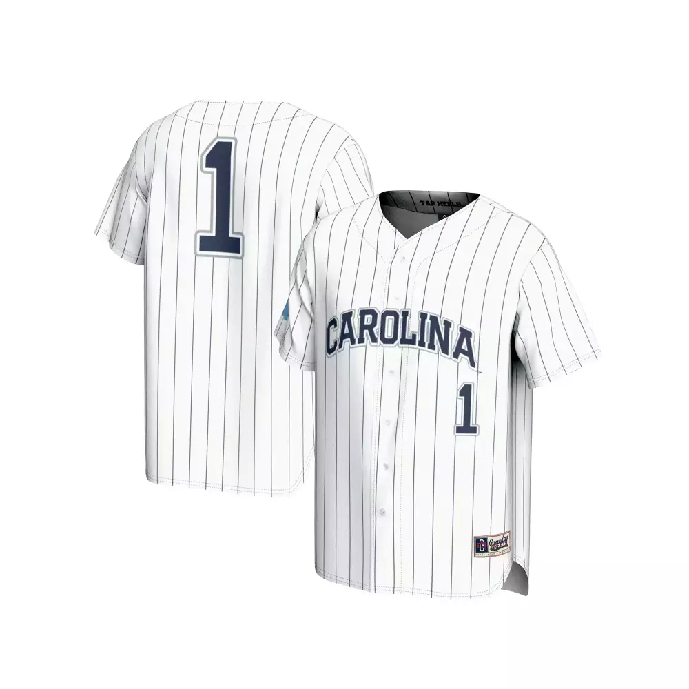 Pinstripe 1 Jersey White North Carolina Tar Heels Men Navy Blue All Stitched Vapor