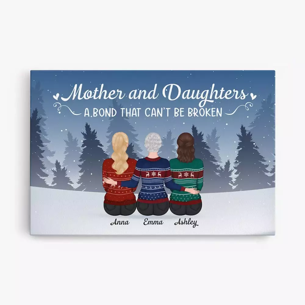 Anna Mother And Daughters Jersey Red Women Ugly Sweater White Black