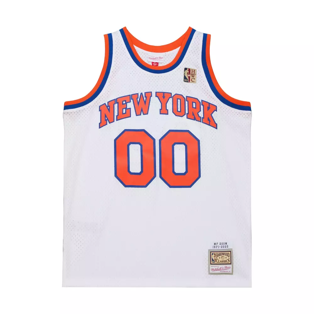 New York Knicks Jersey White Hardwood Classics Men Orange Blue Fashion