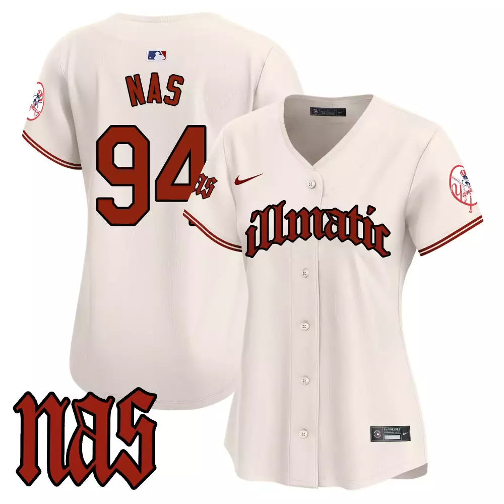 Illmatic Nas 94 New York Yankees Jersey Cream 2023 Women Red Navy Vapor Premier Limited