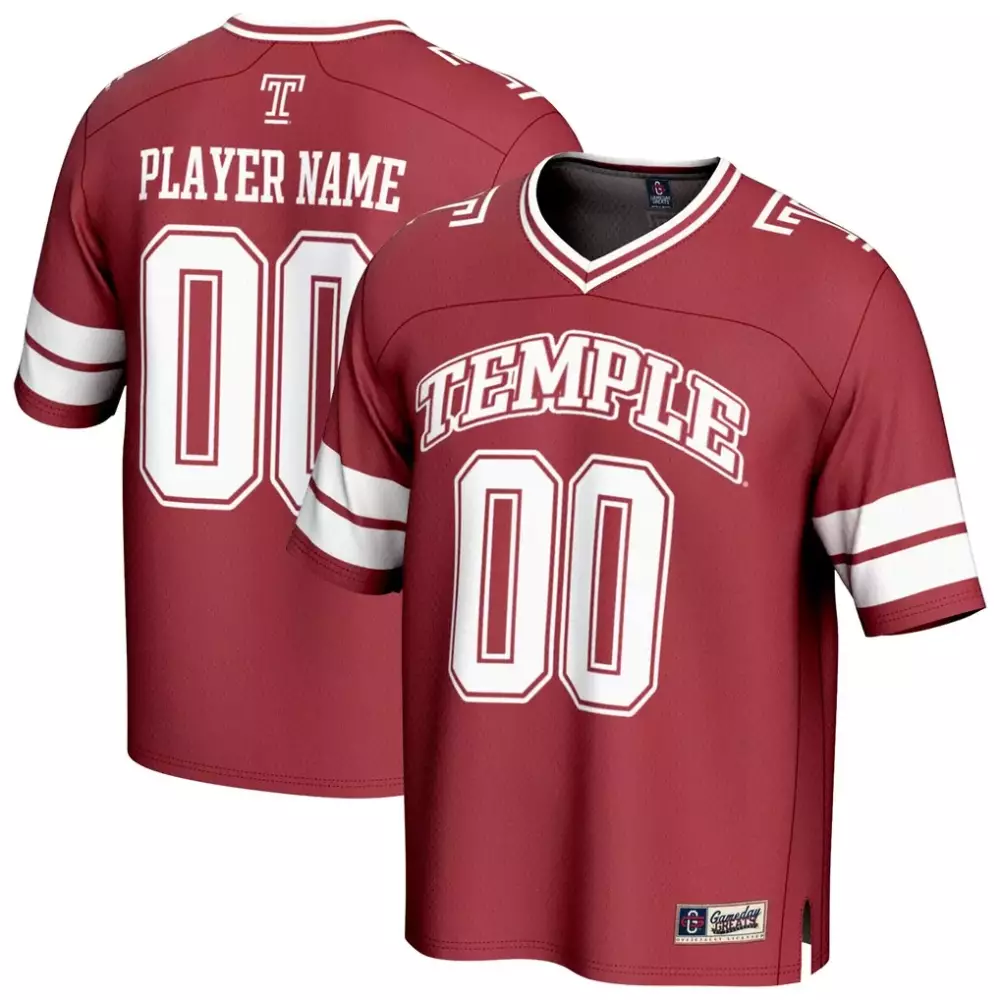 Temple Jersey Maroon Men White Gameday Unisex Fashion