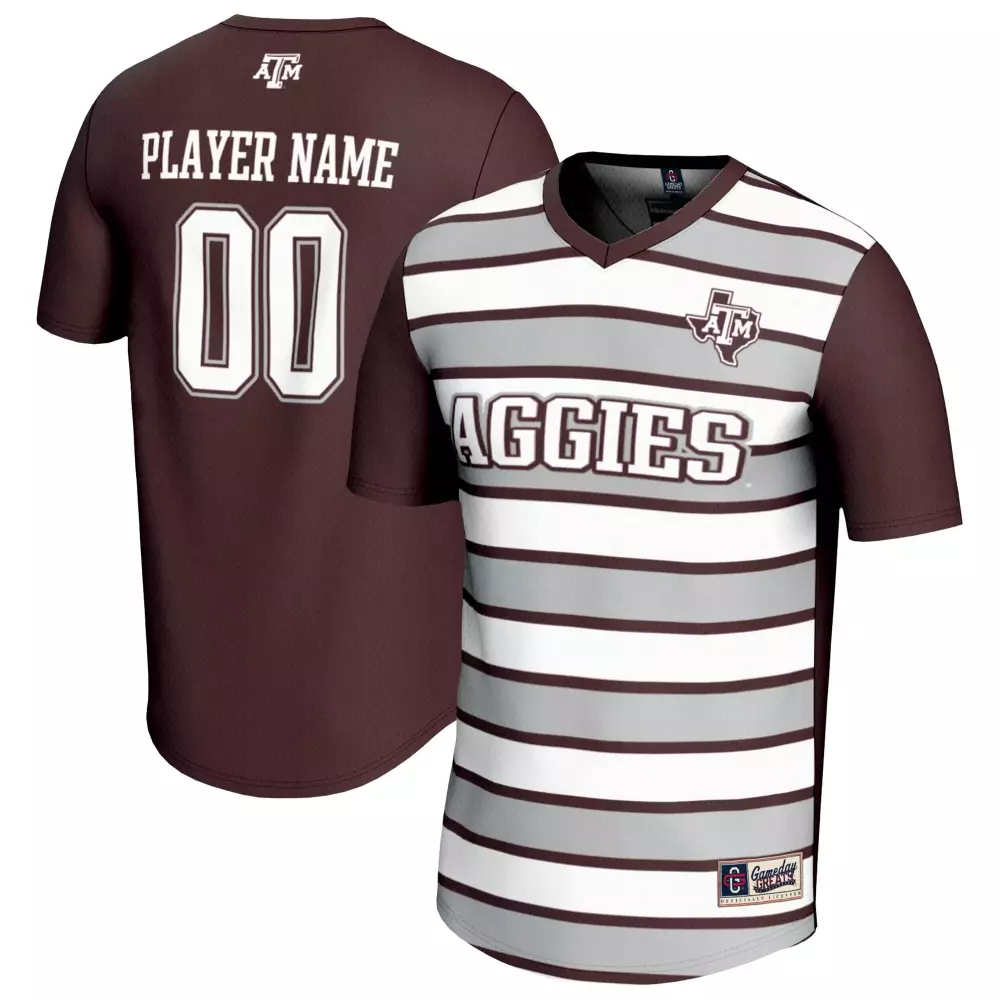 Texas A&m Aggies Jersey Maroon Split Design Gray White Gameday Unisex Fashion