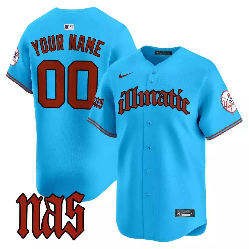 Custom New York Yankees Jersey Sky Blue Men Red White Vapor Premier Limited All Stitched