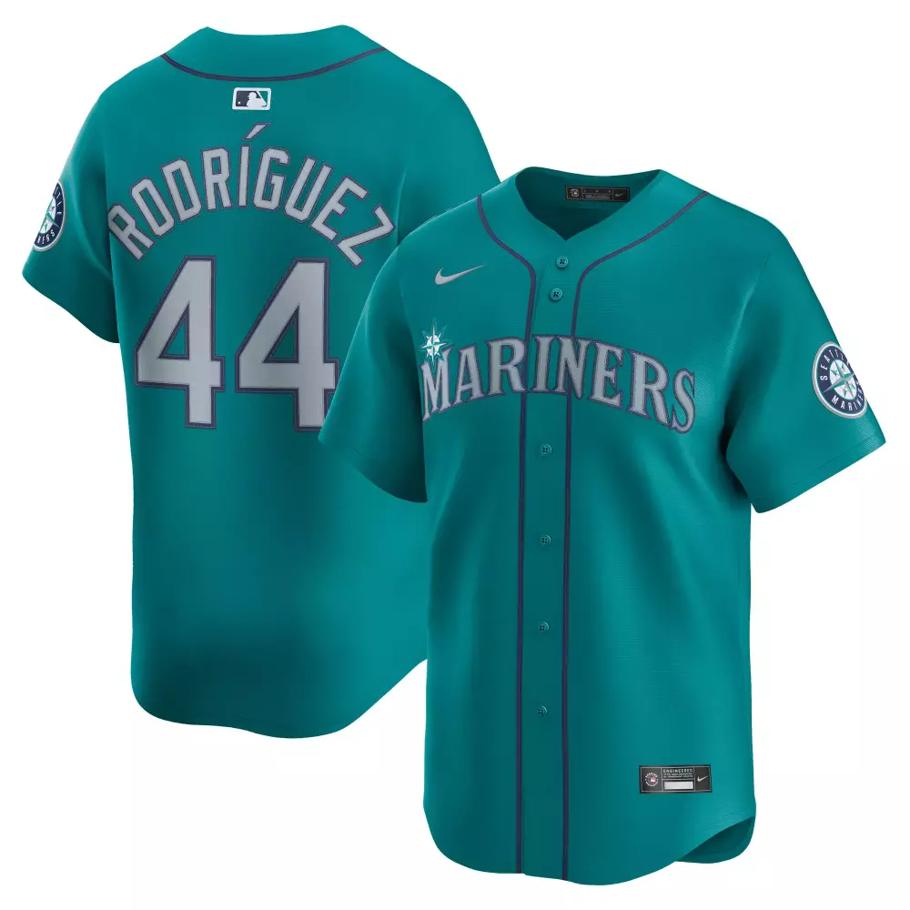 Julio Rodr 44 Mariners Jersey Teal Men Purple Silver Home Limited