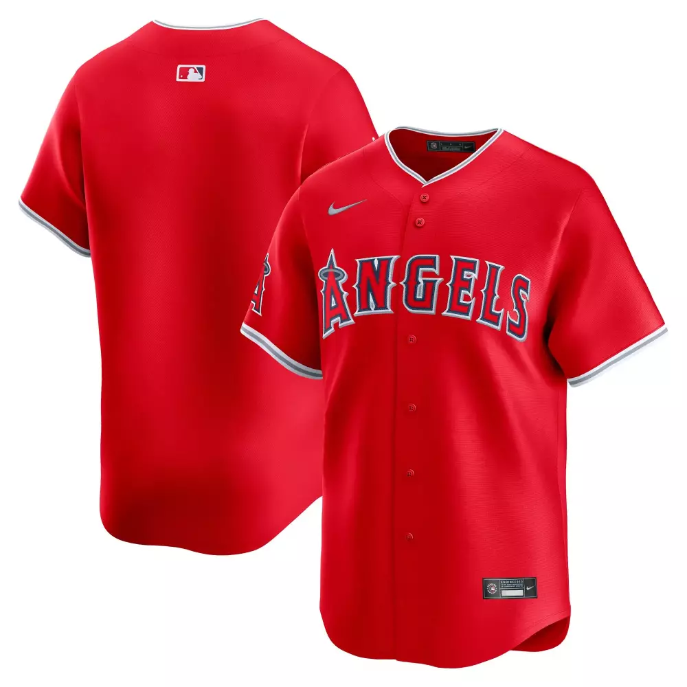 Los Angeles Angels Jersey Red City Connect Men White Blue Alternate Limited