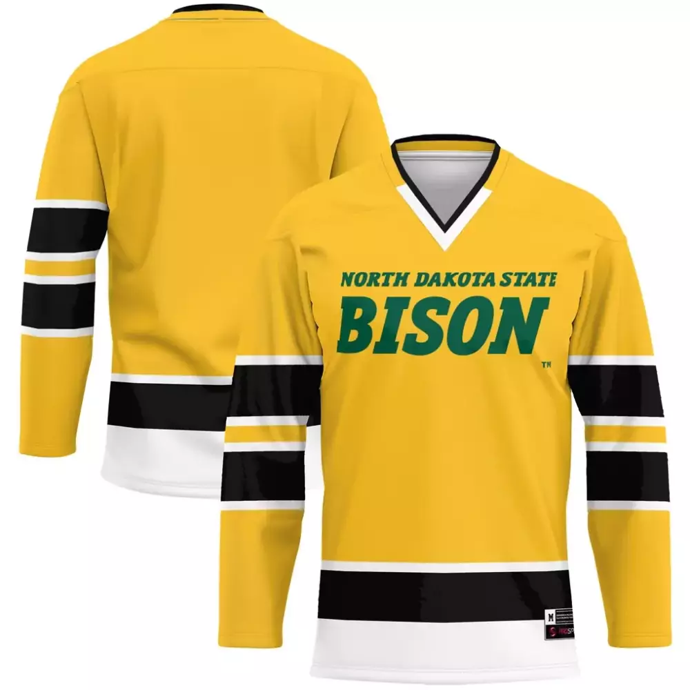 North Dakota State Bison Jersey Yellow Men Green Black White Gameday