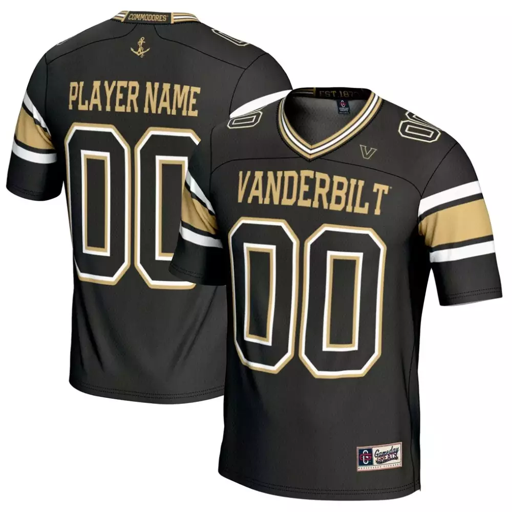 Vanderbilt Jersey Black Men Gold White Gameday