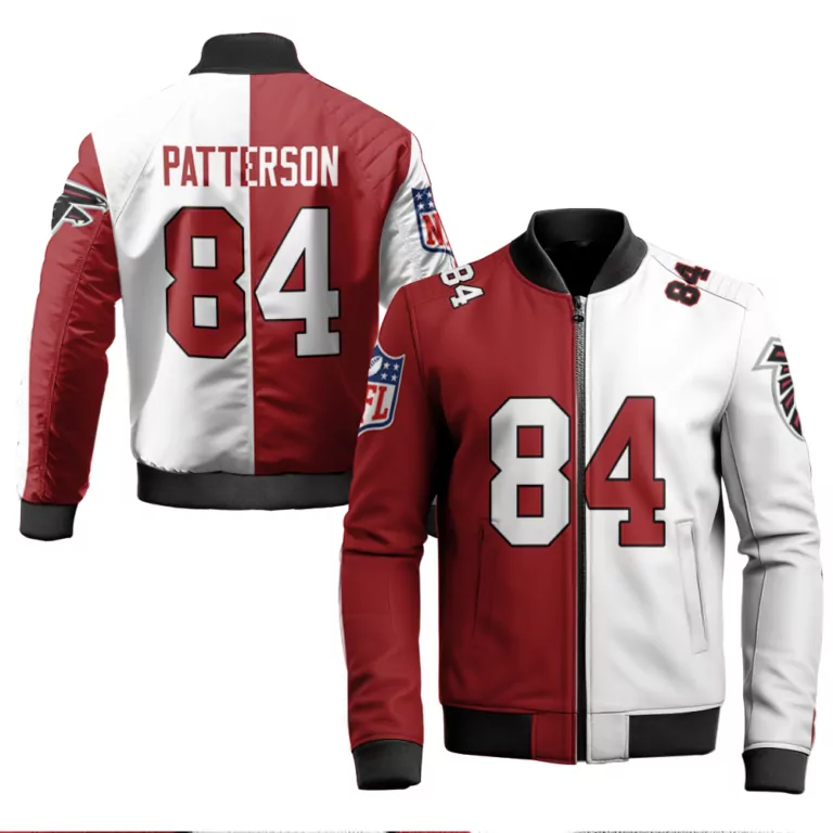 Cordarrelle Patterson 84 Jersey Red Atlanta Falcons Men Bomber Jacket Split Design