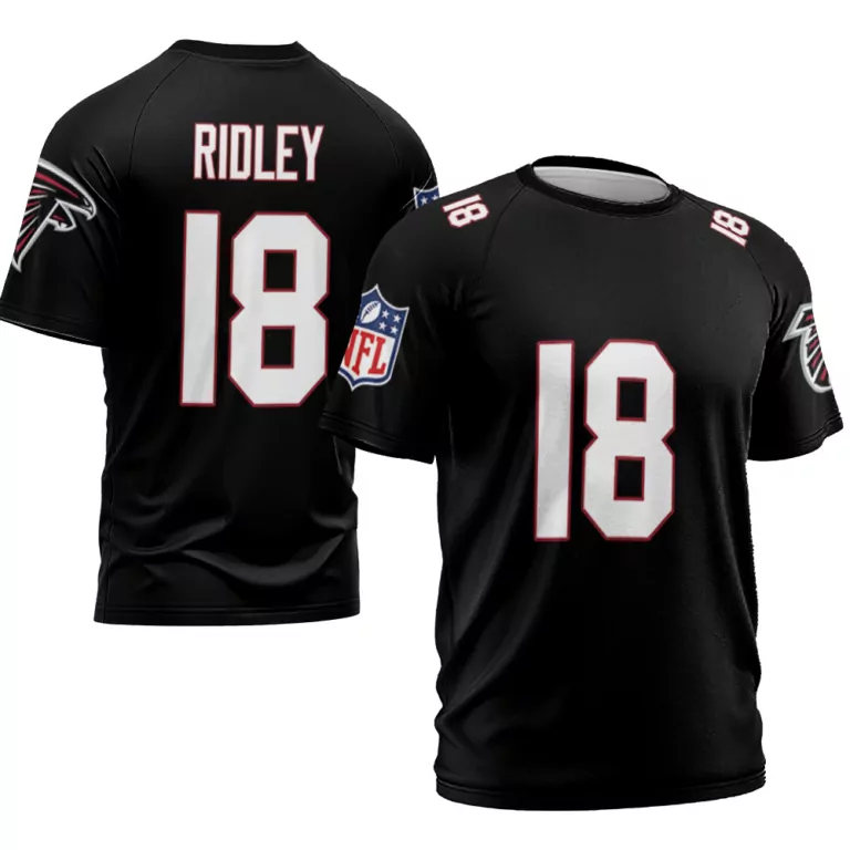 Calvin Ridley 18 Atlanta Falcons Jersey Black Men Replica White Red Vapor Limited