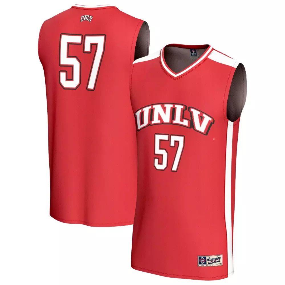 Unlv 57 Jersey Red White Gameday Unisex Fashion