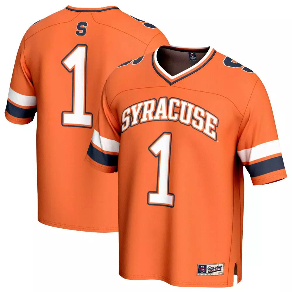 Syracuse Orange 1 Jersey Gameday Greats Lacrosse White Navy Unisex Fashion
